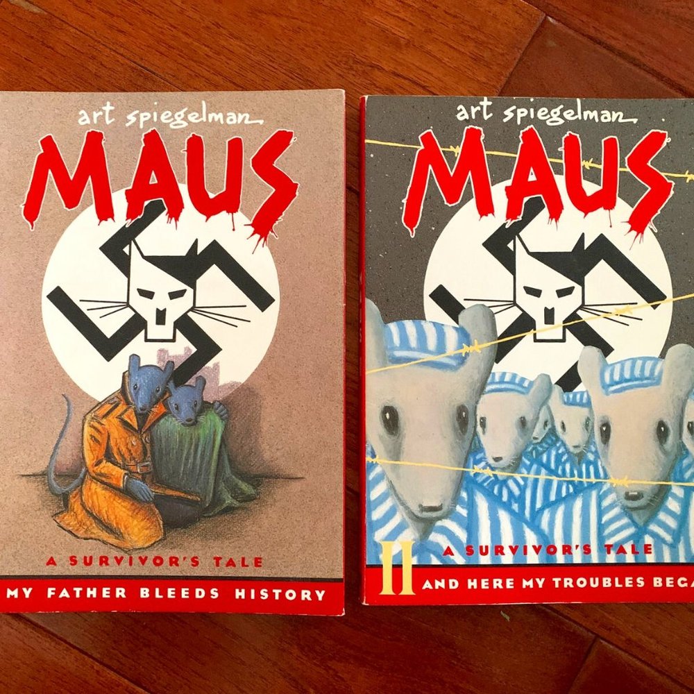 MAUS Volumes I and II, Art Spiegelman, 1986 & 1991, Banned Books NEVER FORGET!